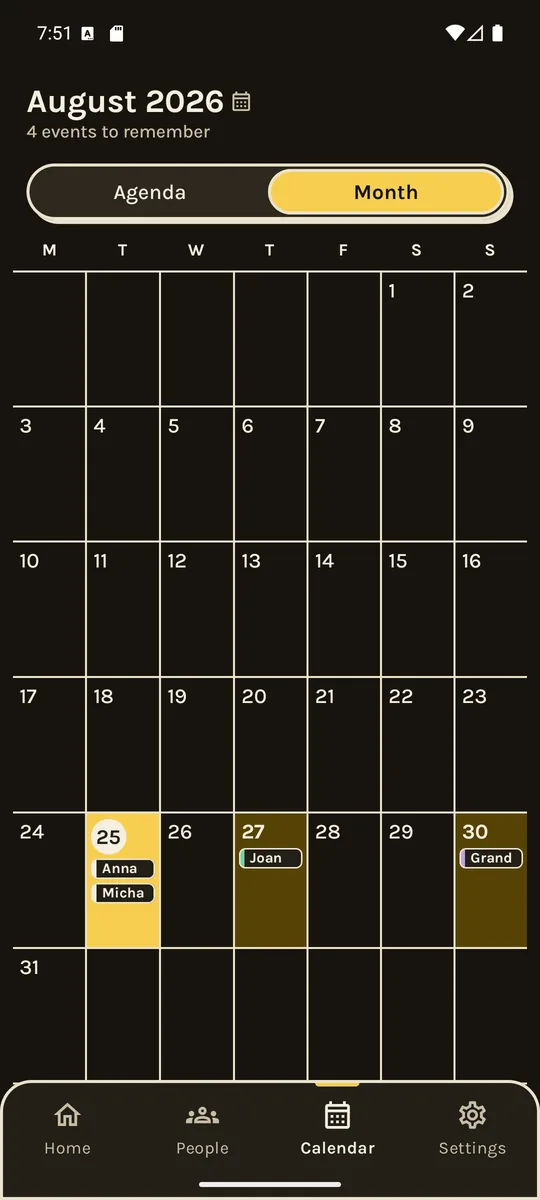 The whole year on one page