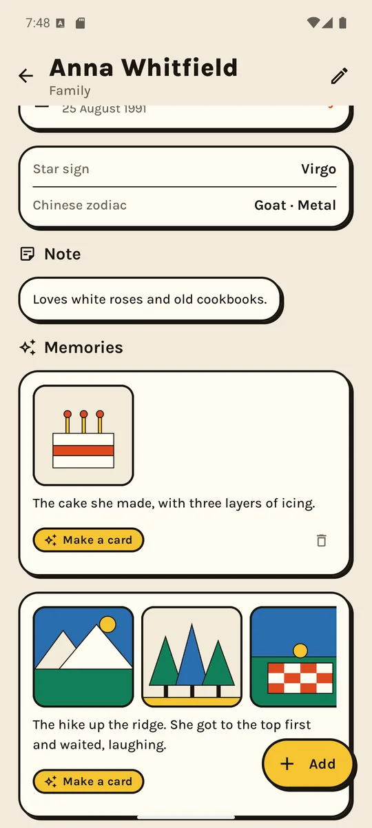 Your memories, with photos